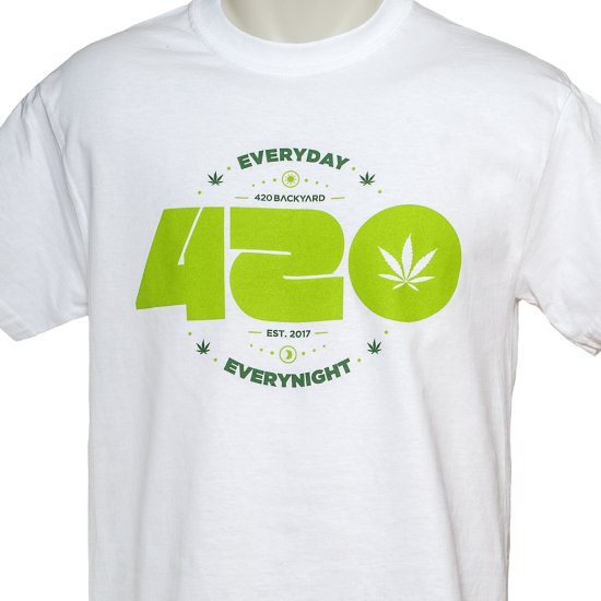 420Backyard- T-Shirt - 420everyday (white) Bild zum Schließen anclicken
