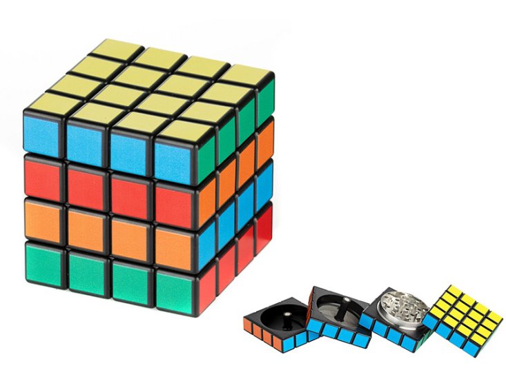 Grinder – « Cube Rubik avec aimant » – 52×53 mm (4 pièces, Aluminium)