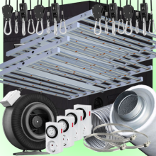 (Bild für) LED GROWBOX SET GP300+ - 300x300x230cm - 4x sunLIGHT Pioneer 1000W -Speed Control 