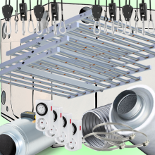 (Bild für) LED GROWBOX SET Q300+ - 300x300x220cm - 4x sunLIGHT 1000W - QMax EC 