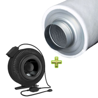 Set de ventilación SafeLine Ventilador Inline 200mm/1150m3 - regulable