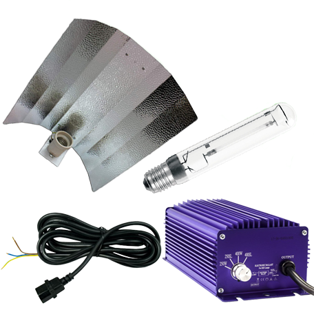 LAMPEN SET 400 Watt mit Hammerschlagreflektor-DIGITAL Bild zum Schließen anclicken