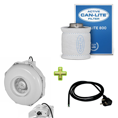 Can-Fan ventilation set 200mm/830m³ - 4-stage (dimmable) Click image to close