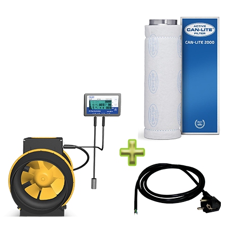 Can-Fan Max Fan Pro EC Belüftungsset 250mm/2175m³ - °C & rlF%