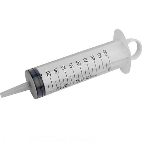 Spritze / Dosierspritze 100ml -steril verpackt- Bild zum Schließen anclicken