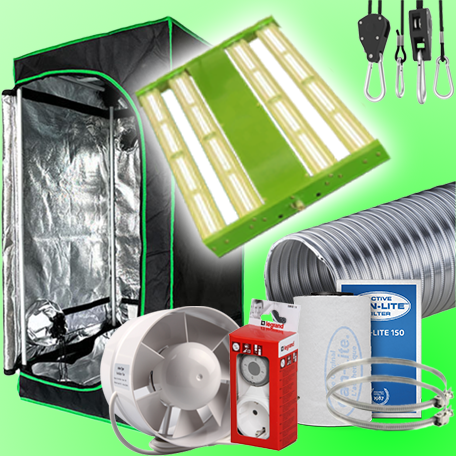 SET DE GROWBOX LED GP60 - 60x60x160cm - ECO FORCE 100W