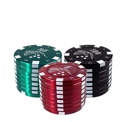 Grinder - "Pokerchip" - 3-tlg. - Ø40mm Bild zum Schließen anclicken