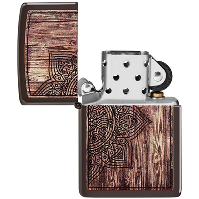 Zippo Lighter Wood Mandala Click image to close